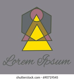 Geometrical line logotype. Unique linear badge for your design. Geometrical abstract template concept icon.