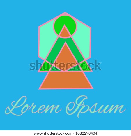 Geometrical line logotype. Unique linear badge for your design. Geometrical abstract template concept icon