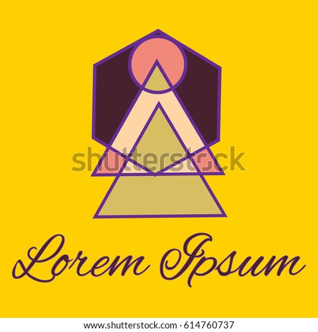 Geometrical line logotype. Unique linear badge for your design. abstract template concept icon.