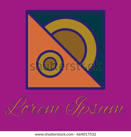 Geometrical line logotype. Unique linear badge for your design. Geometrical abstract template concept icon.