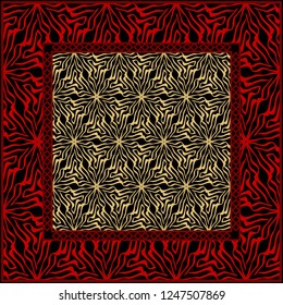 Geometrical linear texture. Original geometrical puzzle. Backdrop. Vector illustration. For design, wallpaper, fashion, print.