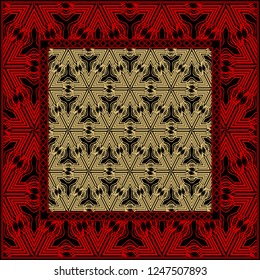 Geometrical linear texture. Original geometrical puzzle. Backdrop. Vector illustration. For design, wallpaper, fashion, print.