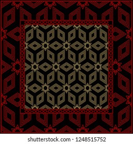 Geometrical linear texture. Original geometrical puzzle. Backdrop. Vector illustration. For design, wallpaper, fashion, print.