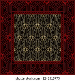 Geometrical linear texture. Original geometrical puzzle. Backdrop. Vector illustration. For design, wallpaper, fashion, print.