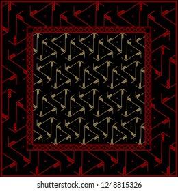 Geometrical linear texture. Original geometrical puzzle. Backdrop. Vector illustration. For design, wallpaper, fashion, print.