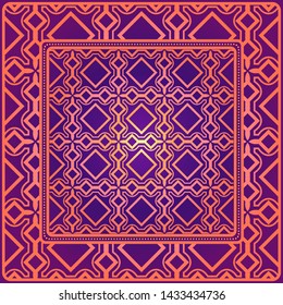 Geometrical Linear Texture. Original Geometrical Puzzle. Backdrop. Vector Illustration. For Design, Wallpaper, Fashion, Print.