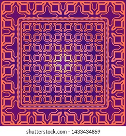 Geometrical Linear Texture. Original Geometrical Puzzle. Backdrop. Vector Illustration. For Design, Wallpaper, Fashion, Print.