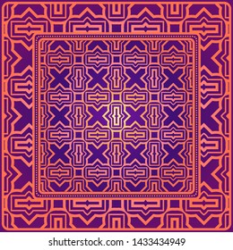 Geometrical Linear Texture. Original Geometrical Puzzle. Backdrop. Vector Illustration. For Design, Wallpaper, Fashion, Print.