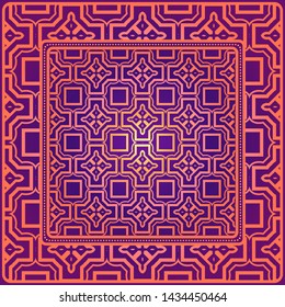 Geometrical Linear Texture. Original Geometrical Puzzle. Backdrop. Vector Illustration. For Design, Wallpaper, Fashion, Print.