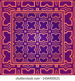 Geometrical Linear Texture. Original Geometrical Puzzle. Backdrop. Vector Illustration. For Design, Wallpaper, Fashion, Print.