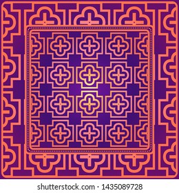 Geometrical Linear Texture. Original Geometrical Puzzle. Backdrop. Vector Illustration. For Design, Wallpaper, Fashion, Print.