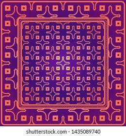 Geometrical Linear Texture. Original Geometrical Puzzle. Backdrop. Vector Illustration. For Design, Wallpaper, Fashion, Print.