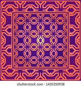 Geometrical Linear Texture. Original Geometrical Puzzle. Backdrop. Vector Illustration. For Design, Wallpaper, Fashion, Print.