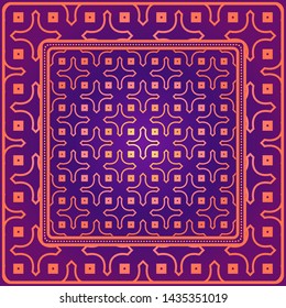 Geometrical Linear Texture. Original Geometrical Puzzle. Backdrop. Vector Illustration. For Design, Wallpaper, Fashion, Print.