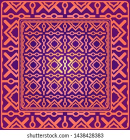 Geometrical Linear Texture. Original Geometrical Puzzle. Backdrop. Vector Illustration. For Design, Wallpaper, Fashion, Print.