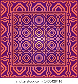 Geometrical Linear Texture. Original Geometrical Puzzle. Backdrop. Vector Illustration. For Design, Wallpaper, Fashion, Print.