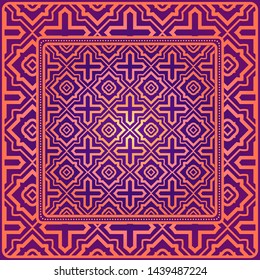Geometrical Linear Texture. Original Geometrical Puzzle. Backdrop. Vector Illustration. For Design, Wallpaper, Fashion, Print.