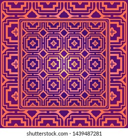 Geometrical Linear Texture. Original Geometrical Puzzle. Backdrop. Vector Illustration. For Design, Wallpaper, Fashion, Print.