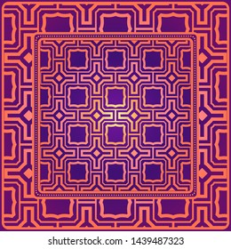 Geometrical Linear Texture. Original Geometrical Puzzle. Backdrop. Vector Illustration. For Design, Wallpaper, Fashion, Print.