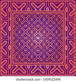 Geometrical Linear Texture. Original Geometrical Puzzle. Backdrop. Vector Illustration. For Design, Wallpaper, Fashion, Print.