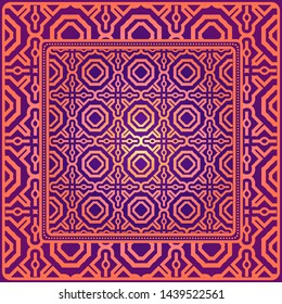 Geometrical Linear Texture. Original Geometrical Puzzle. Backdrop. Vector Illustration. For Design, Wallpaper, Fashion, Print.