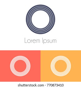 Geometrical logo design template set, with two preview