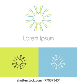 Geometrical logo design template set, with two preview