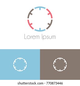 Geometrical logo design template set, with two preview
