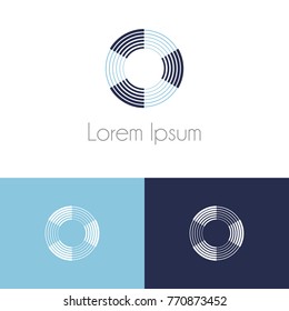 Geometrical logo design template set, with two preview