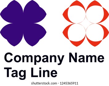 geometrical logo with different colors
