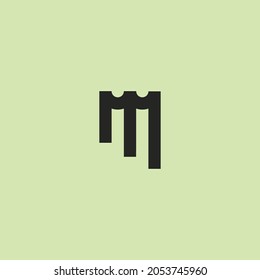 Geometrical M abstract geometry symbol vector elements template, clean minimal geometric logo