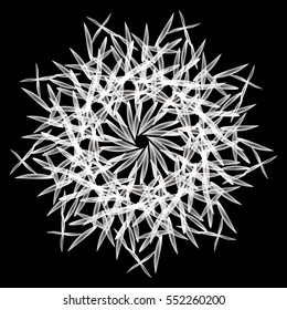 Geometrical mandala or complicated snowflake. Logo template. Arabic, Indian, ottoman motifs.