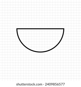 Vector de forma semicircular matemática geométrica