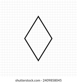 Geometrical mathematical stretch rhombus shape vector