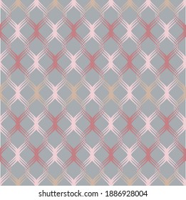 geometrical mid century seamless vector pattern in pink tones