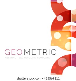 Geometrical minimal abstract background with light effects. Vector