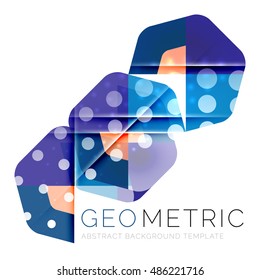 Geometrical minimal abstract background with light effects. Vector