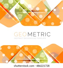 Geometrical minimal abstract background with light effects. Vector