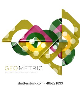 Geometrical minimal abstract background with light effects. Vector