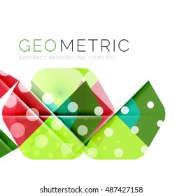 Geometrical minimal abstract background with light effects. Vector