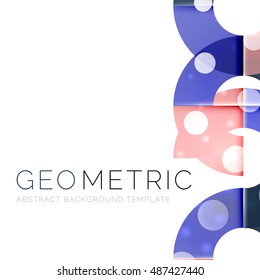 Fondo abstracto geométrico mínimo con efectos de luz. Vector