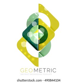 Geometrical minimal abstract background with light effects. Vector
