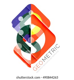 Fondo abstracto geométrico mínimo con efectos de luz. Vector