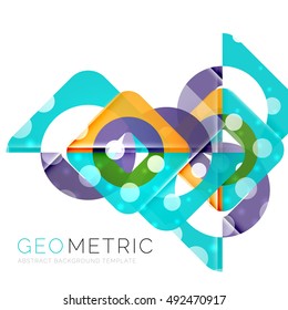 Geometrical minimal abstract background with light effects. Vector