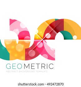 Geometrical minimal abstract background with light effects. Vector