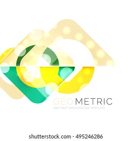 Fondo abstracto geométrico mínimo con efectos de luz. Vector