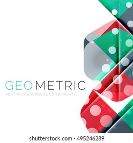 Geometrical minimal abstract background with light effects. Vector