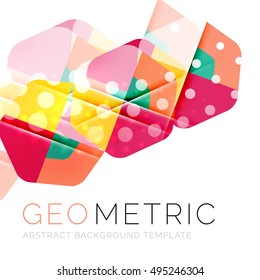 Geometrical minimal abstract background with light effects. Vector
