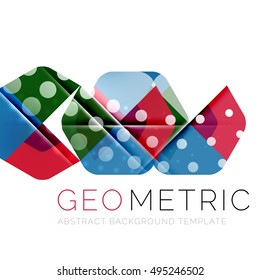 Geometrical minimal abstract background with light effects. Vector