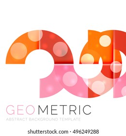 Geometrischer, minimaler abstrakter Hintergrund mit Lichteffekten. Vektorgrafik